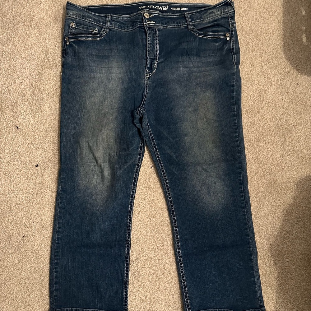 Women’s Plus Size 24 Short Wallflower Curvy Bootcut Jeans
